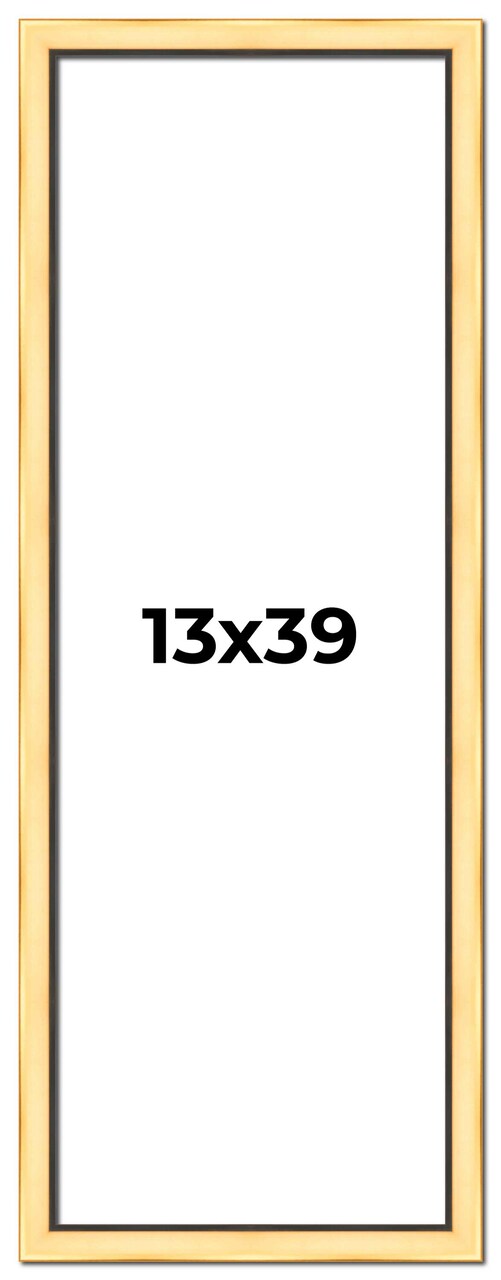 Panoramic Simple Gold Picture Frame - UV Acrylic, Foam Board Backing, Hanging Hardware